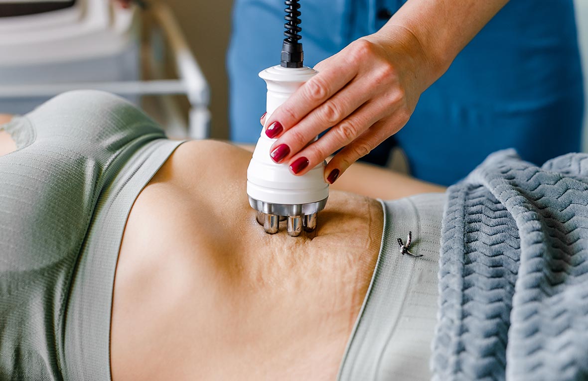 Woman Enjoying Device Body Massage at Beauty Salon Beşiktaş Güzellik Salonu